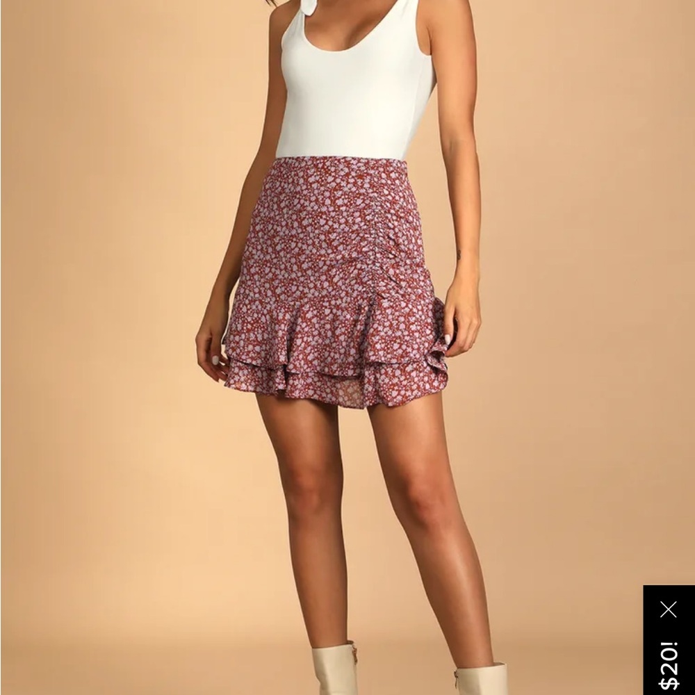 Floral Mini Skirt